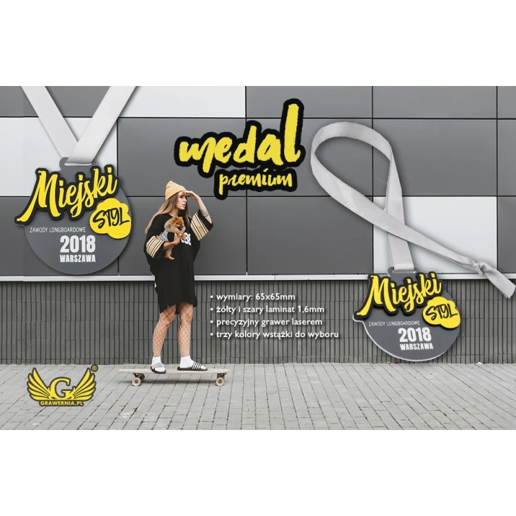 Premium Medal - Punk - dimensions: 65x65mm - MGR074
