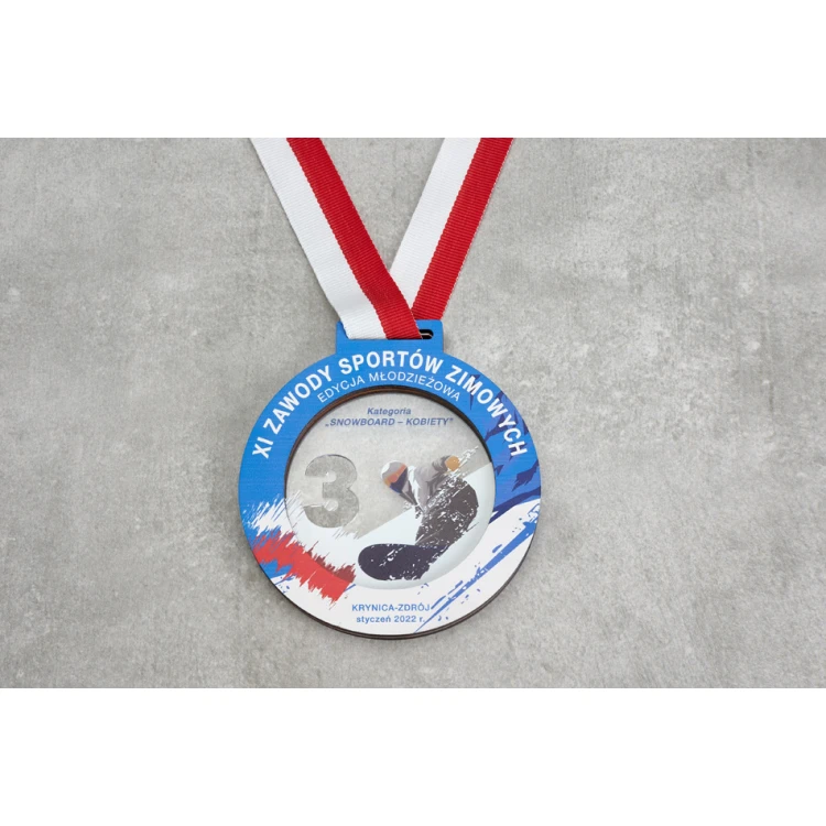 Premium Medal - Ski 2 - dimensions: 90x90mm - MGR087