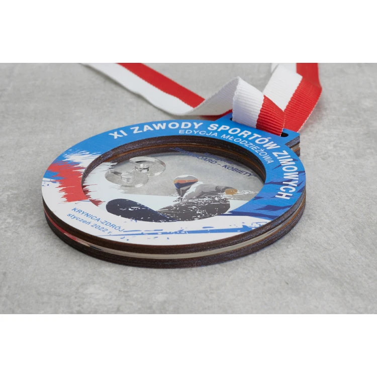 Premium Medal - Ski 2 - dimensions: 90x90mm - MGR087