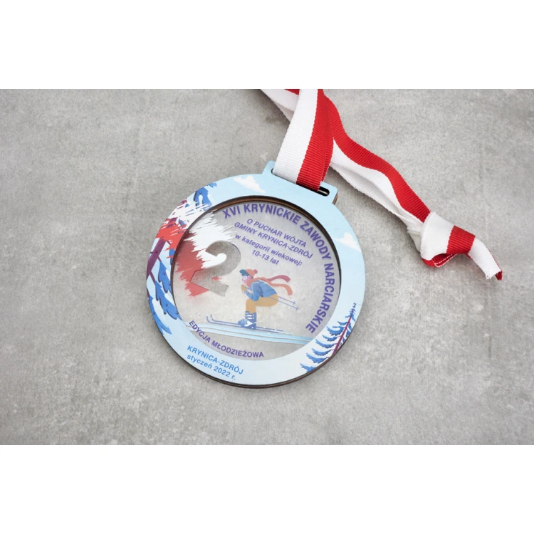 Premium Medal - Ski 3 - dimensions: 90x90mm - MGR088