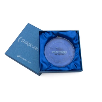 Elite Glass Medal with Color UV Print in Case - MGR024