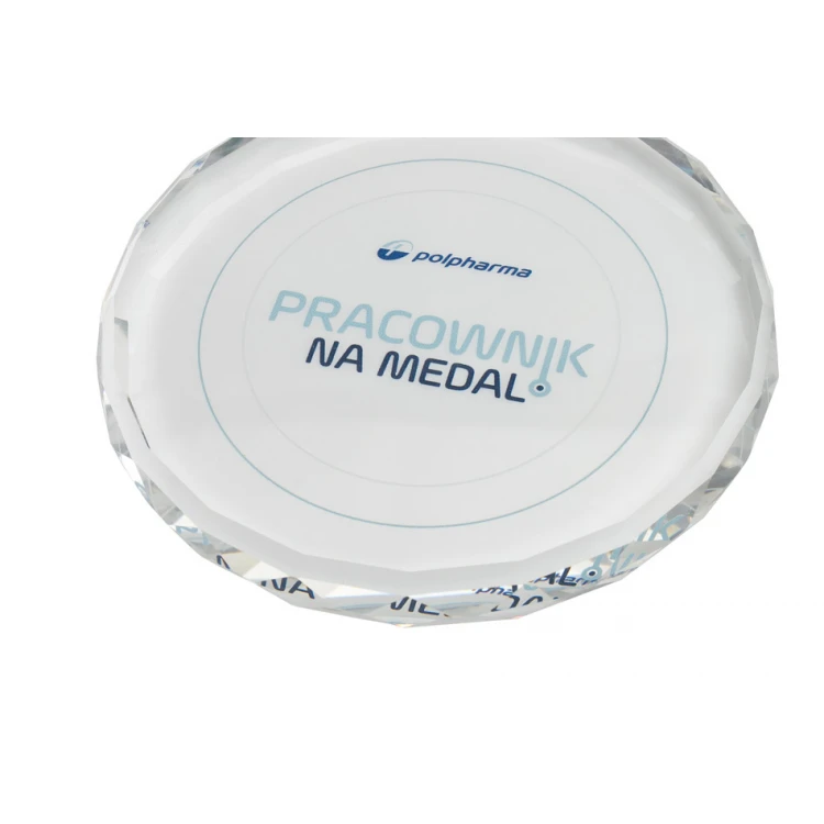 Elite Glass Medal with Color UV Print in Case - MGR024