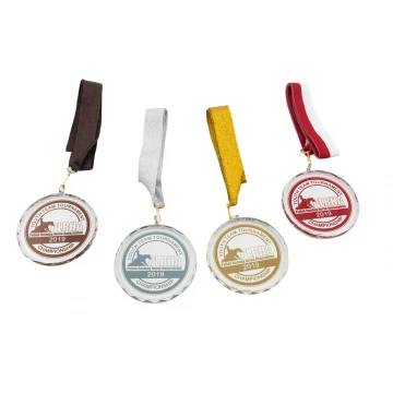 Elite Glass Medal with Colorful UV Print in Case - MGR084