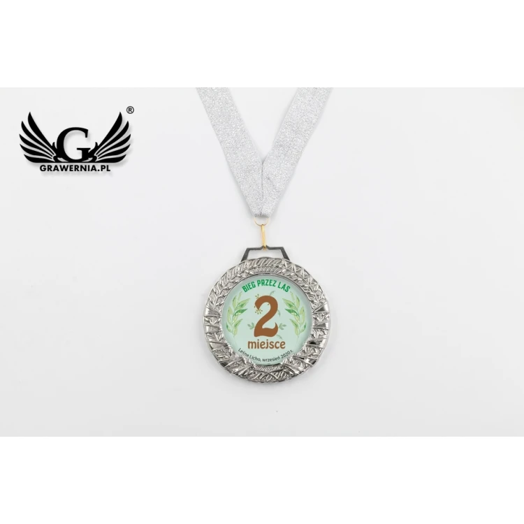 Valenti Glass Medal with any UV print in case - diameter 90mm - MGR084