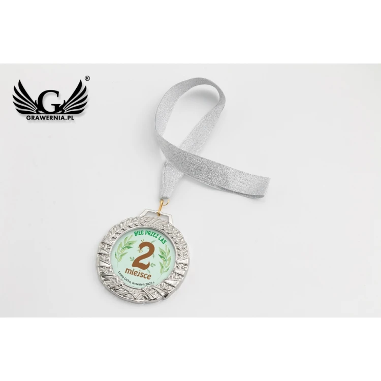 Valenti Glass Medal with any UV print in case - diameter 90mm - MGR084