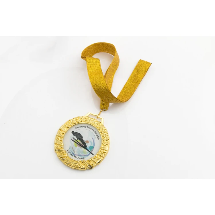 Valenti Glass Medal with any UV print in case - diameter 90mm - MGR084