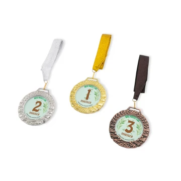 Valenti Glass Medal with any UV print in case - diameter 90mm - MGR084