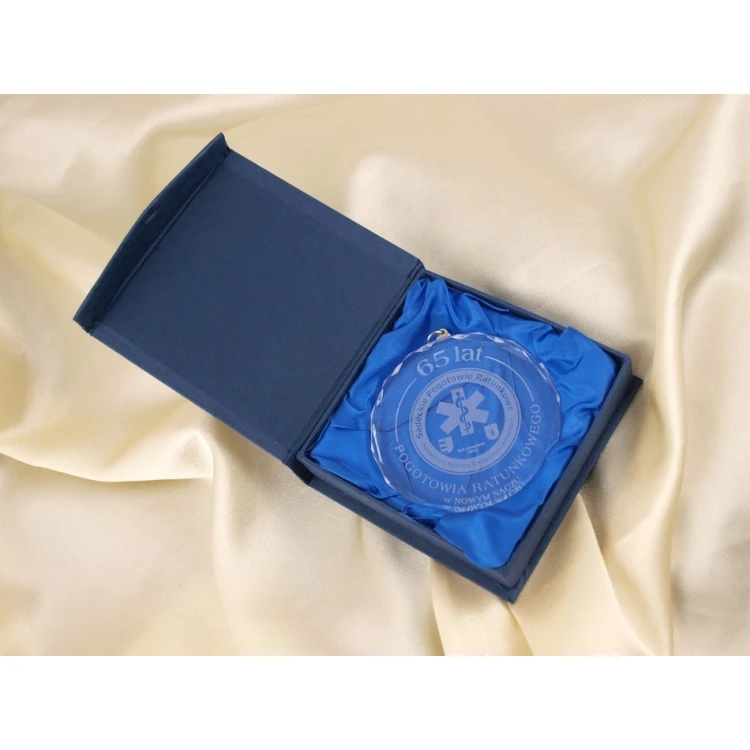 Elite Glass Medal with Engraving + Case