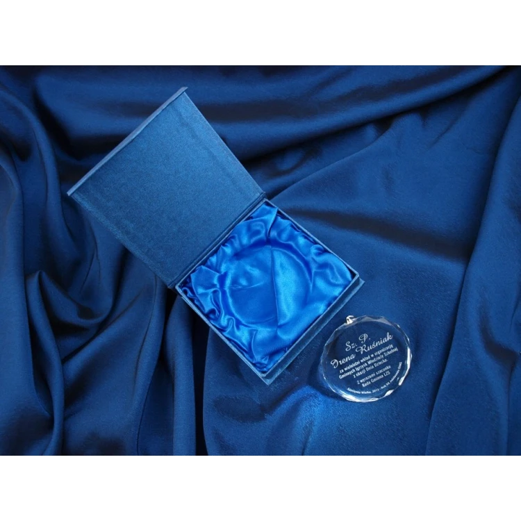 Elite Glass Medal with Engraving + Case