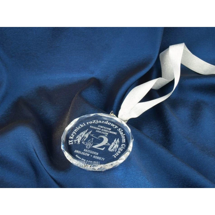 Elite Glass Medal with Engraving + Case