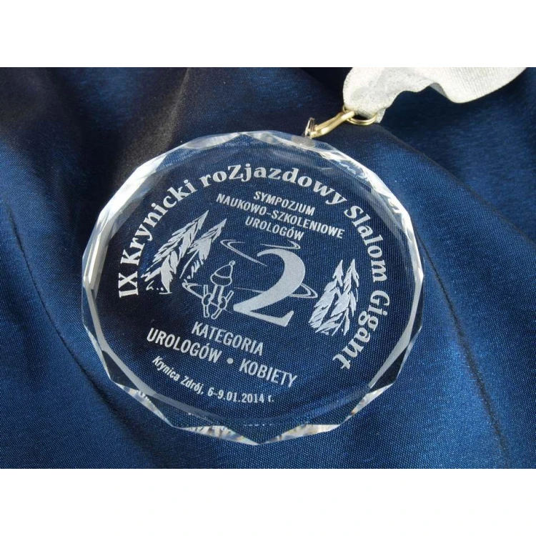 Elite Glass Medal with Engraving + Case