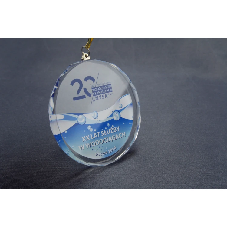 Elite Glass Medal with Colorful UV Print in Case - MGR023