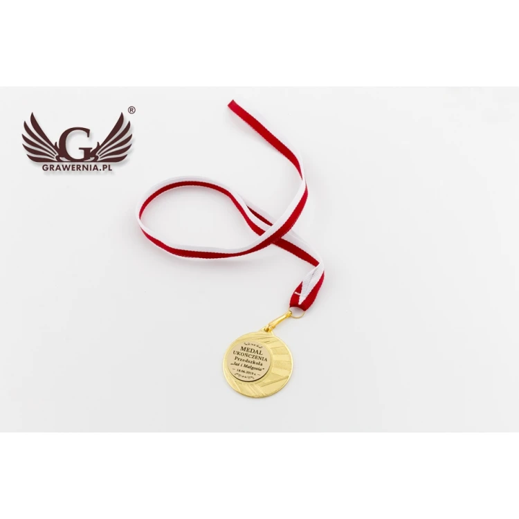 Three-color medal with ribbon - diameter 50mm - ME006