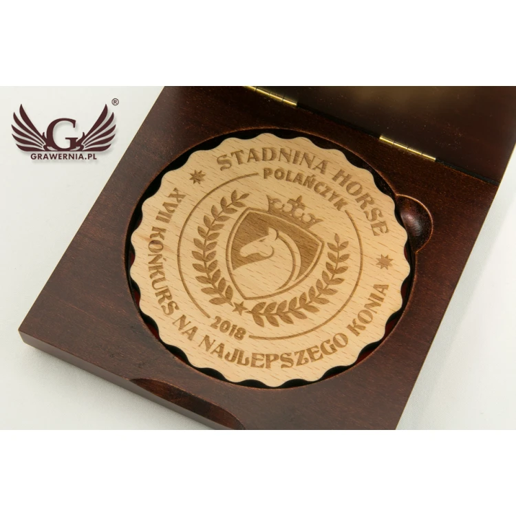 Medal in a Wooden Case for Any Occasion - Diameter 90mm