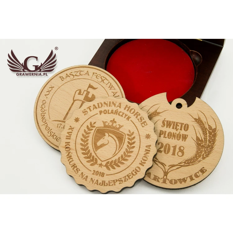 Medal in a Wooden Case for Any Occasion - Diameter 90mm