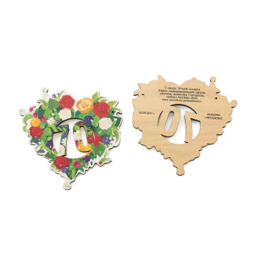 Anniversary Bouquet Shaped Medal - Colorful UV Print - MGR016