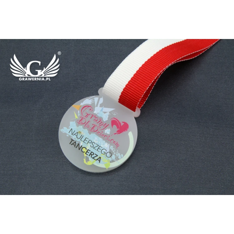 Frosted Acrylic Medal - UV Print - MAK002 - Diameter 40 to 80mm
