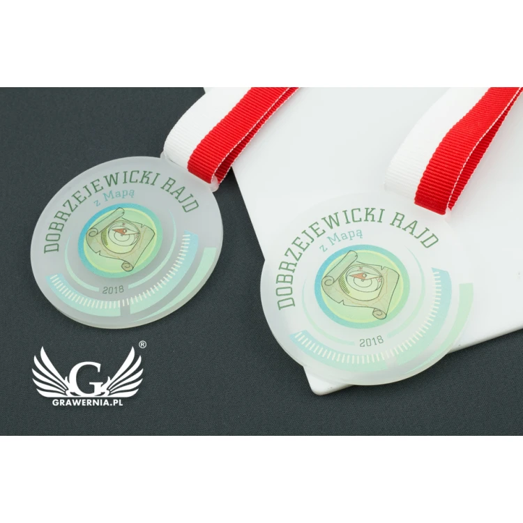 Frosted Acrylic Medal - UV Print - MAK001 - Diameter 40 to 80mm