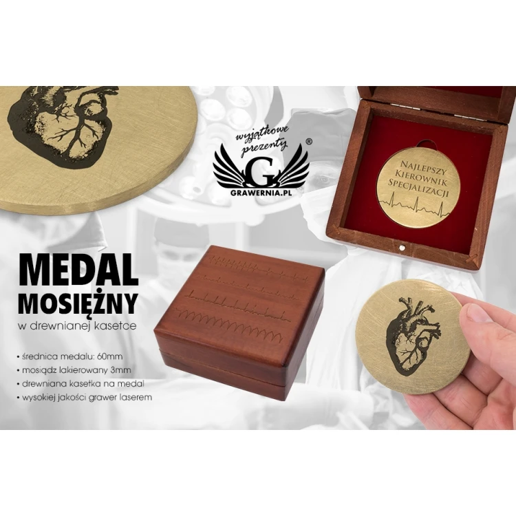 Brass Medal in Wooden Case