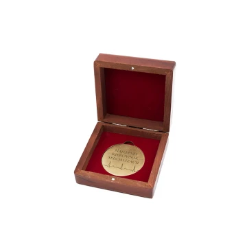 Brass Medal in Wooden Case