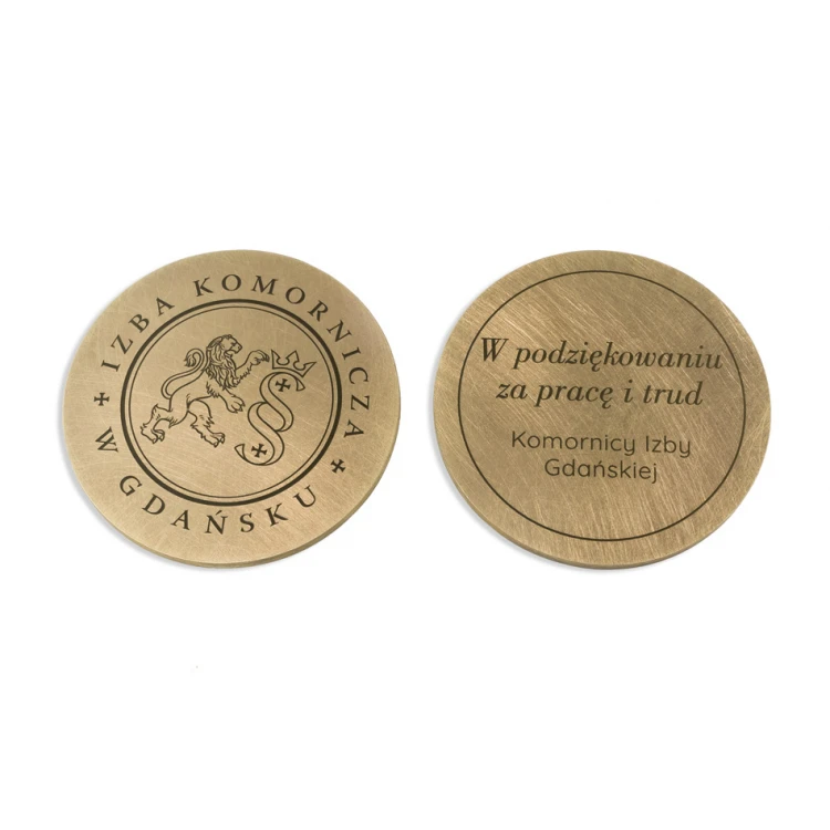 Brass Medal in Wooden Case