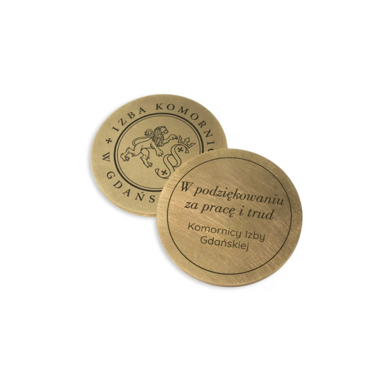 Brass Medal in Wooden Case