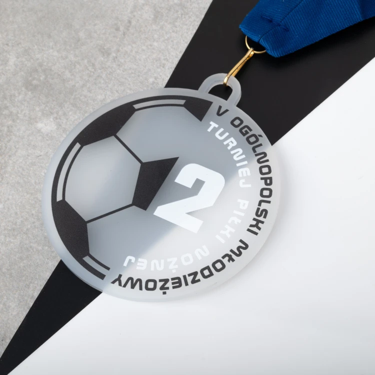 Frost Plexi Medal with UV Print - dimensions: 80x90mm - MGR101
