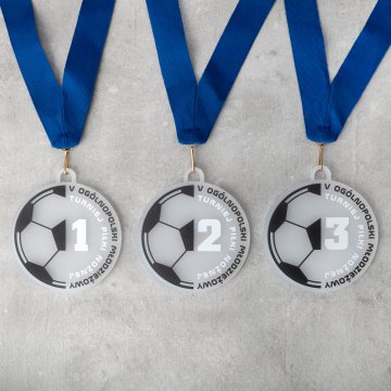 Frost Plexi Medal with UV Print - dimensions: 80x90mm - MGR101