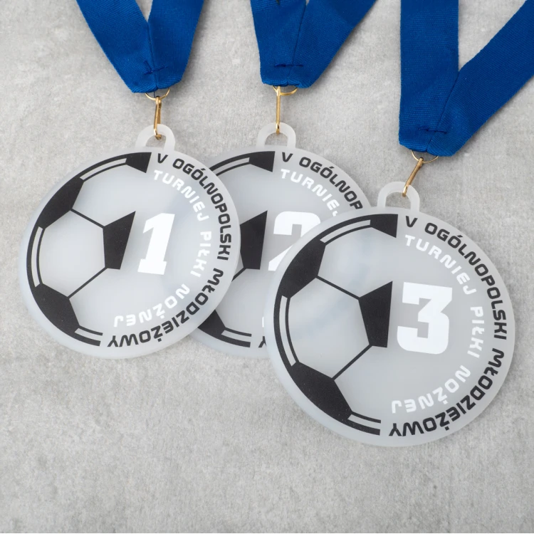 Frost Plexi Medal with UV Print - dimensions: 80x90mm - MGR101