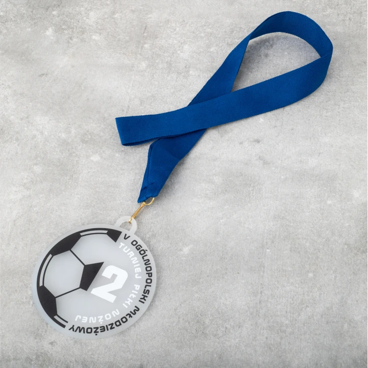 Frost Plexi Medal with UV Print - dimensions: 80x90mm - MGR101