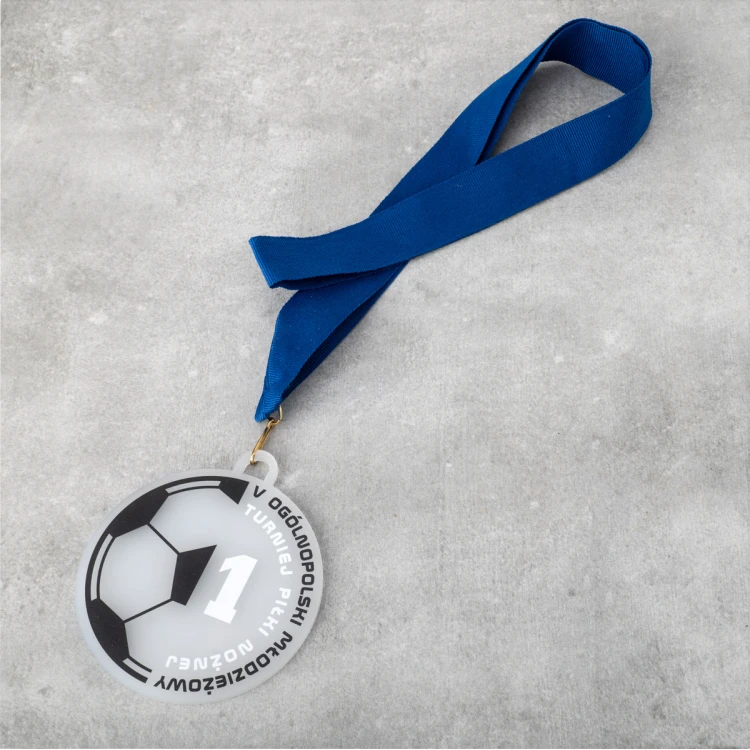 Frost Plexi Medal with UV Print - dimensions: 80x90mm - MGR101