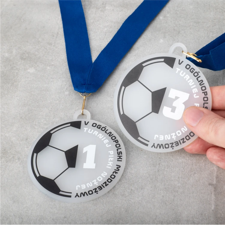 Frost Plexi Medal with UV Print - dimensions: 80x90mm - MGR101