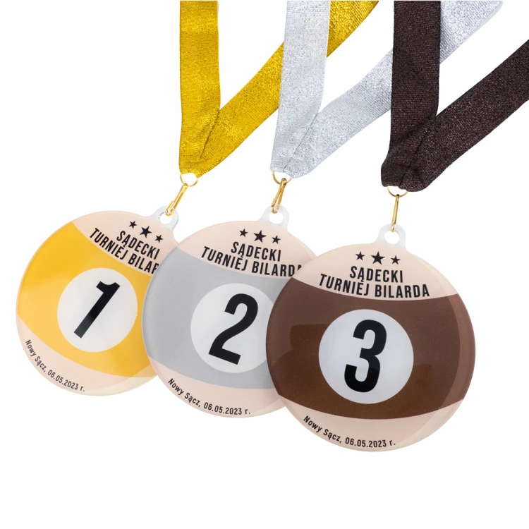 Plexi Medal with UV Print - dimensions: 90x100mm - MGR096