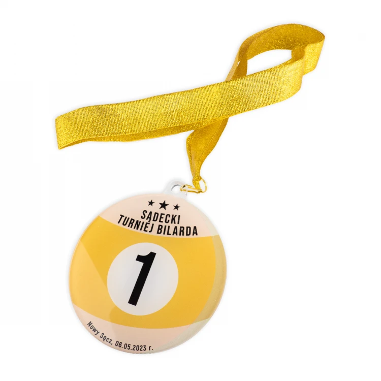 Plexi Medal with UV Print - dimensions: 90x100mm - MGR096