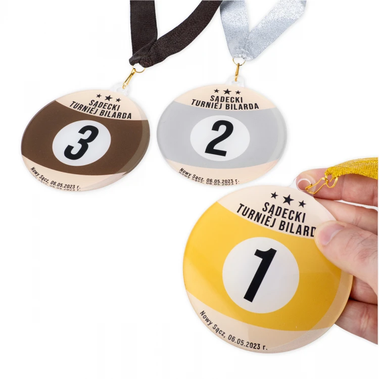 Plexi Medal with UV Print - dimensions: 90x100mm - MGR096