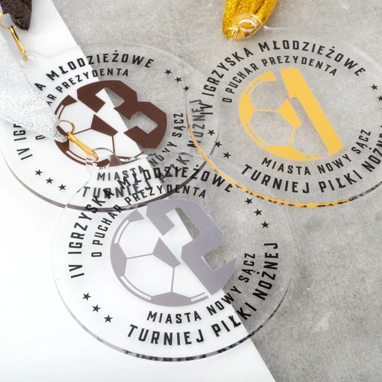 Plexi Medal with UV Print - dimensions: 90x100mm - MGR102