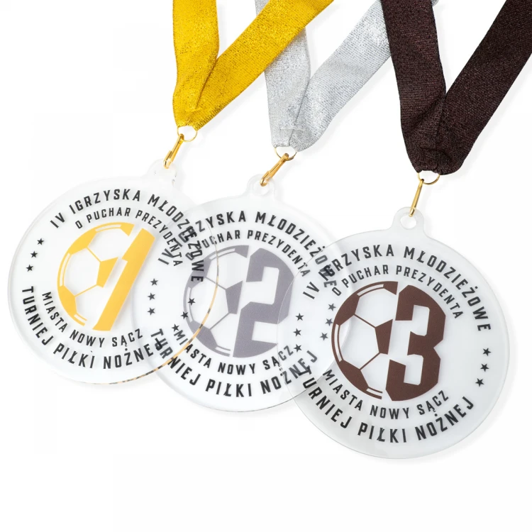 Plexi Medal with UV Print - dimensions: 90x100mm - MGR102