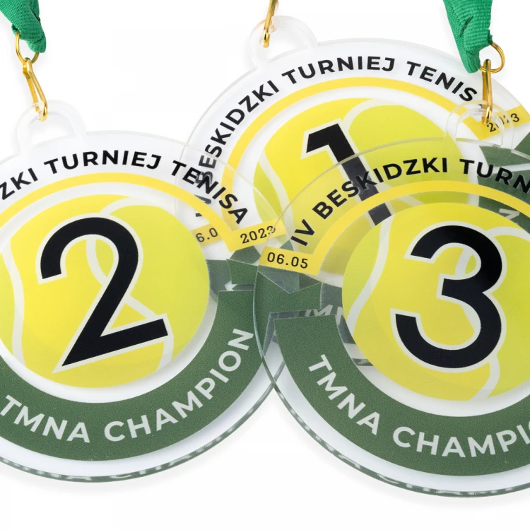 Plexi Medal with UV Print - dimensions: 90x100mm - MGR104