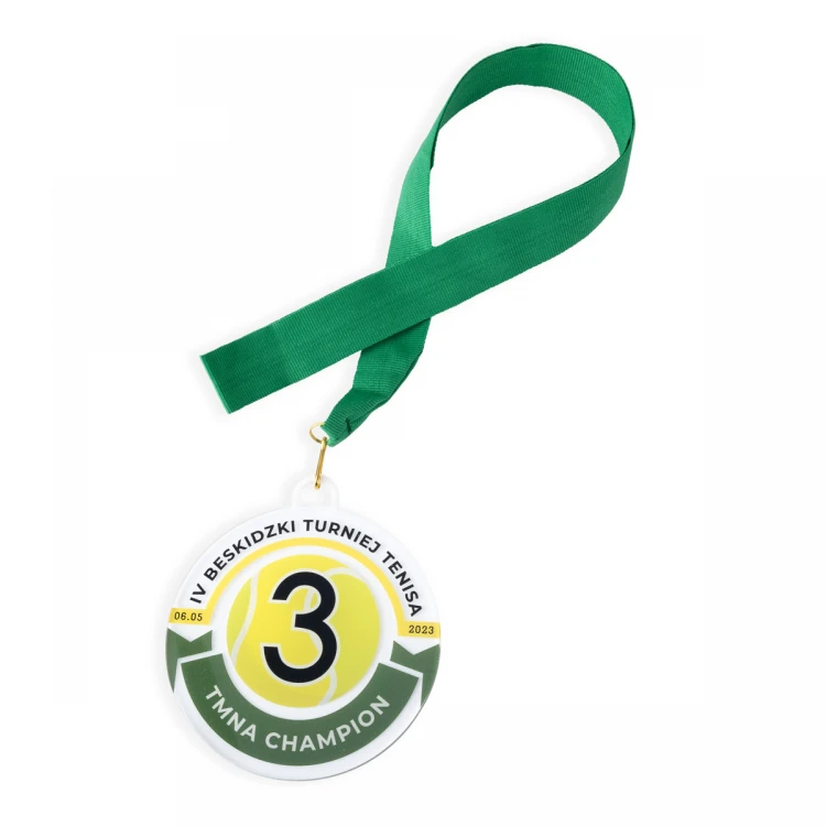 Plexi Medal with UV Print - dimensions: 90x100mm - MGR104
