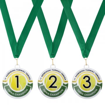 Plexi Medal with UV Print - dimensions: 90x100mm - MGR104
