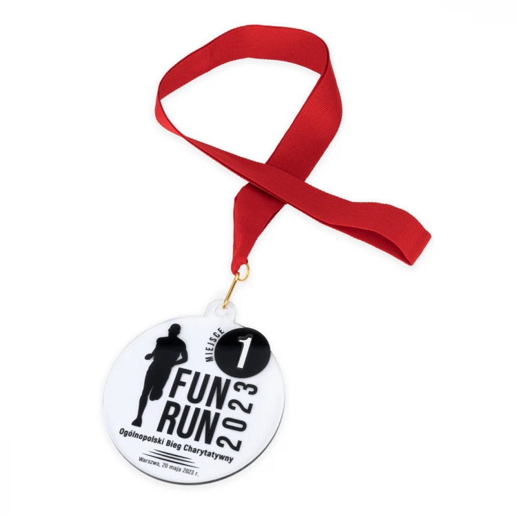 Plexi Medal with UV Print - dimensions: 80x90mm - MGR100
