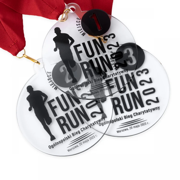 Plexi Medal with UV Print - dimensions: 80x90mm - MGR100