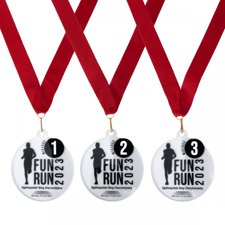 Plexi Medal with UV Print - dimensions: 80x90mm - MGR100
