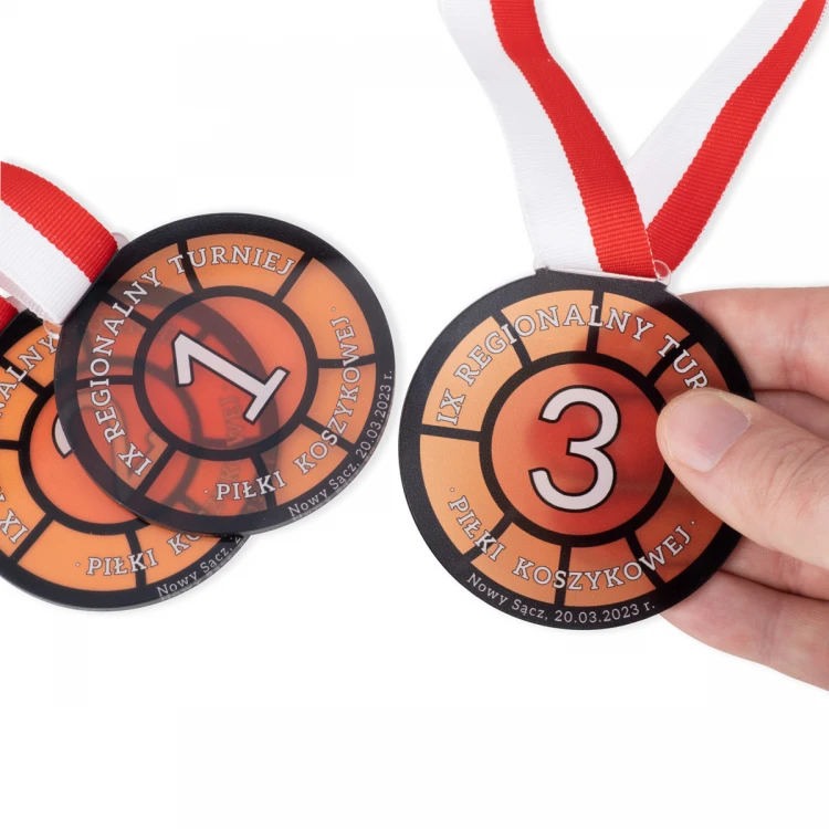 Plexi Medal with UV Print - dimensions: 70x73mm - MGR0102