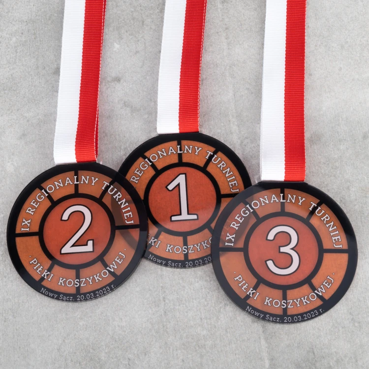 Plexi Medal with UV Print - dimensions: 70x73mm - MGR0102