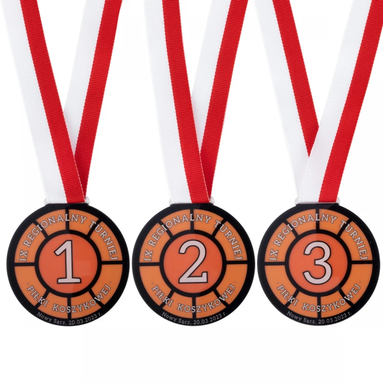Plexi Medal with UV Print - dimensions: 70x73mm - MGR0102