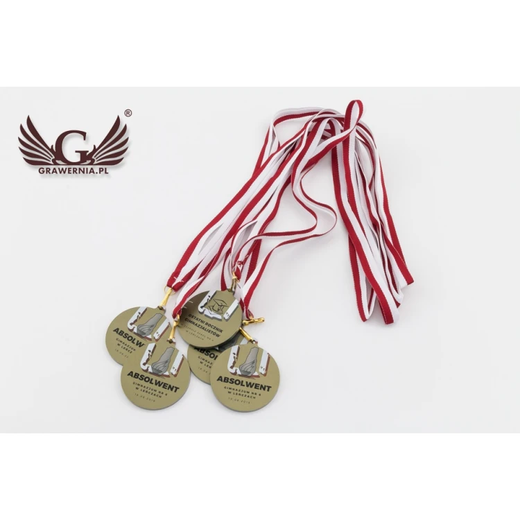 Metal Medals for Graduates - UV Digital Print - 50mm Diameter - MGR080