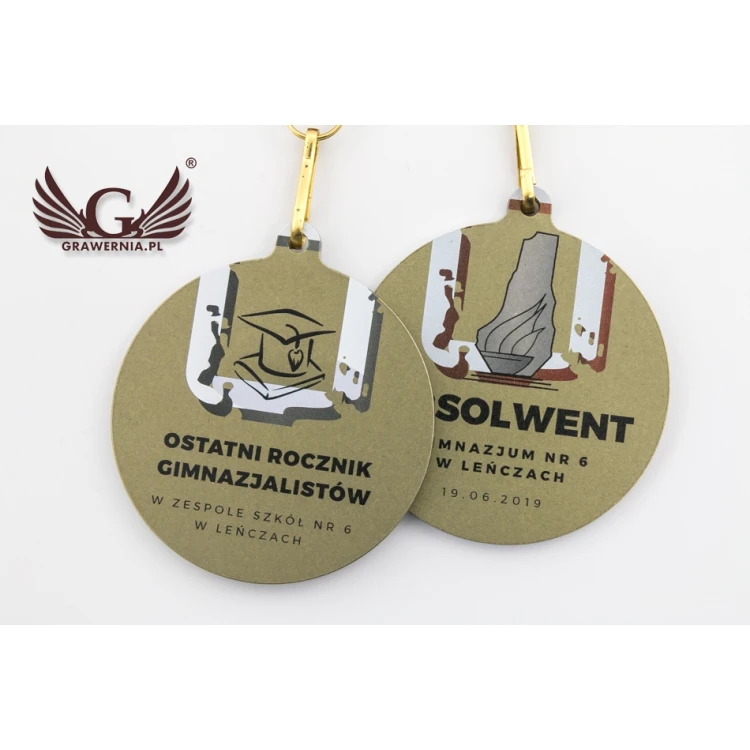 Metal Medals for Graduates - UV Digital Print - 50mm Diameter - MGR080