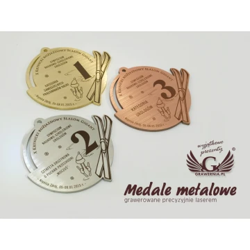 Metal Medals in Three Colors (Brass, Steel, Copper) - Dimensions 93x88mm - MGR091