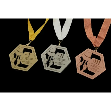 Metal Medals in Three Colors (Brass, Steel, Copper) - Dimensions 90x83mm - MGR093